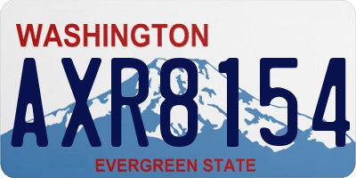 WA license plate AXR8154