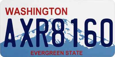 WA license plate AXR8160