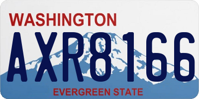 WA license plate AXR8166