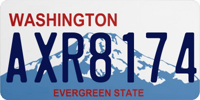 WA license plate AXR8174