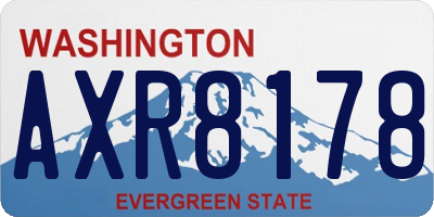 WA license plate AXR8178