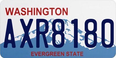 WA license plate AXR8180