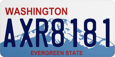 WA license plate AXR8181