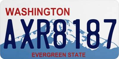 WA license plate AXR8187