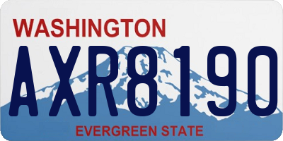 WA license plate AXR8190