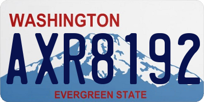 WA license plate AXR8192