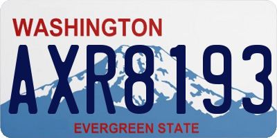 WA license plate AXR8193