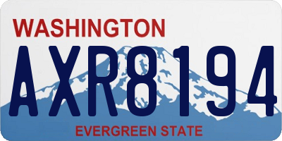 WA license plate AXR8194