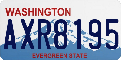 WA license plate AXR8195