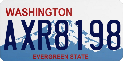 WA license plate AXR8198