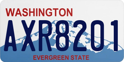 WA license plate AXR8201