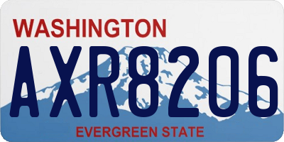 WA license plate AXR8206