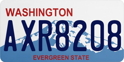 WA license plate AXR8208