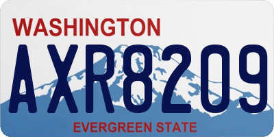 WA license plate AXR8209