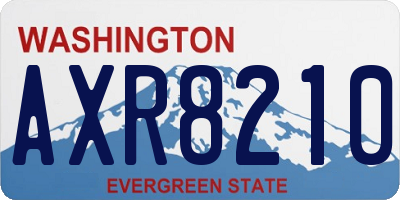 WA license plate AXR8210