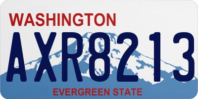 WA license plate AXR8213