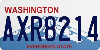 WA license plate AXR8214