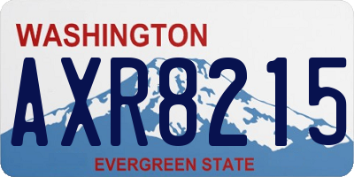 WA license plate AXR8215