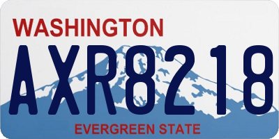 WA license plate AXR8218