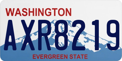 WA license plate AXR8219