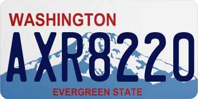 WA license plate AXR8220