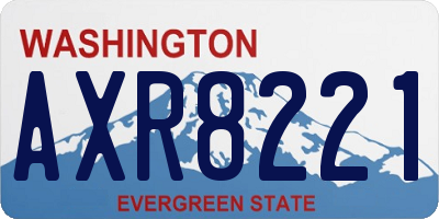 WA license plate AXR8221