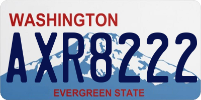 WA license plate AXR8222