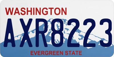 WA license plate AXR8223