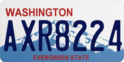WA license plate AXR8224