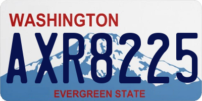 WA license plate AXR8225
