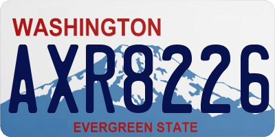 WA license plate AXR8226