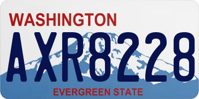WA license plate AXR8228