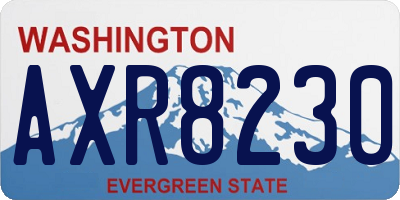 WA license plate AXR8230