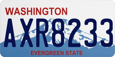 WA license plate AXR8233