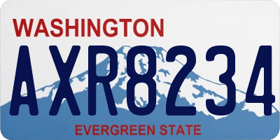 WA license plate AXR8234