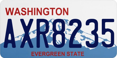 WA license plate AXR8235