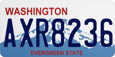 WA license plate AXR8236