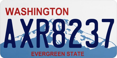 WA license plate AXR8237