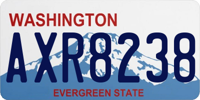 WA license plate AXR8238