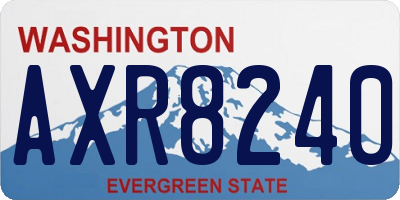 WA license plate AXR8240