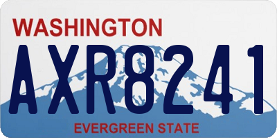 WA license plate AXR8241