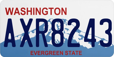 WA license plate AXR8243
