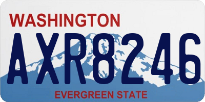 WA license plate AXR8246