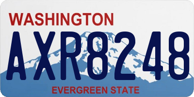 WA license plate AXR8248