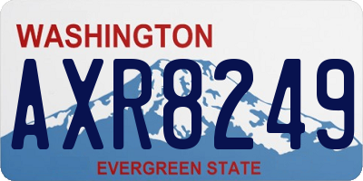 WA license plate AXR8249