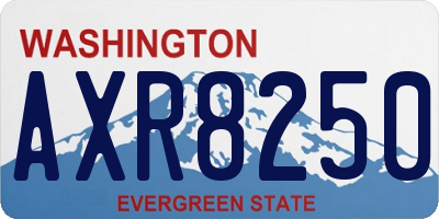 WA license plate AXR8250