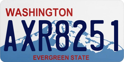WA license plate AXR8251