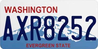 WA license plate AXR8252