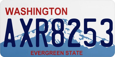 WA license plate AXR8253