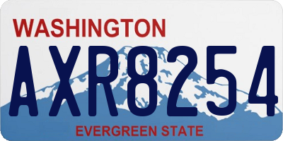 WA license plate AXR8254